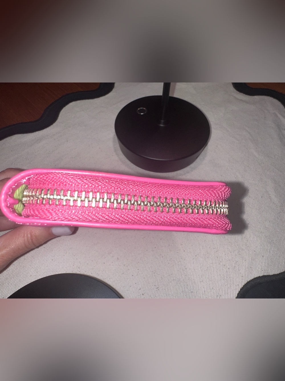 Sigrid Olsen Pink Leather Zip-Around Wallet | Suede Interior | Compact | EUC - Picture 7 of 12